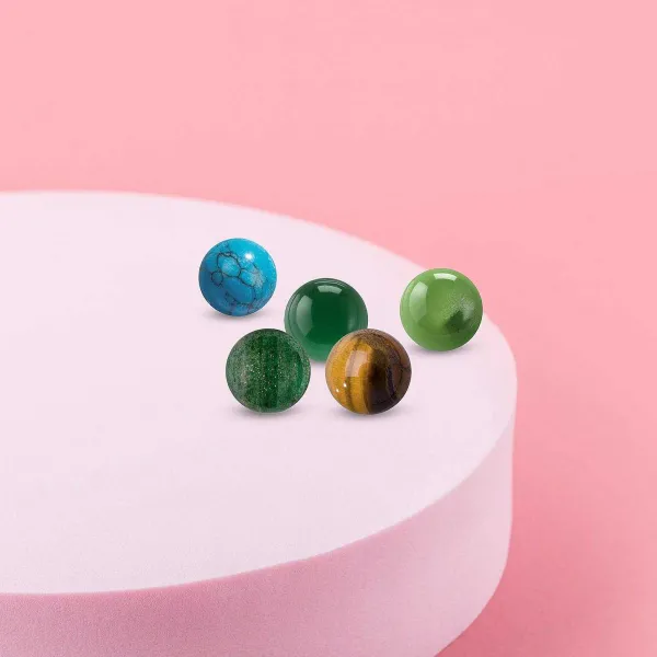Steentjes>Melano Jewelery Melano Cateye Green Paradise Balletjes Set