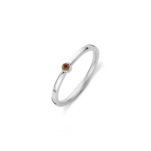 Ringen>Melano Jewelery Melano Friends Mini Cz Ring Smoked Topaz