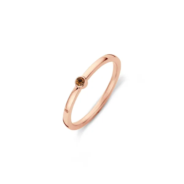 Ringen>Melano Jewelery Melano Friends Mini Cz Ring Smoked Topaz