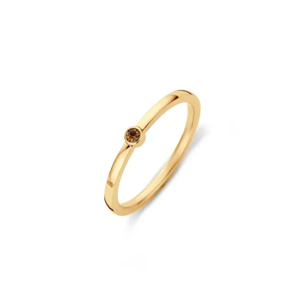 Ringen>Melano Jewelery Melano Friends Mini Cz Ring Smoked Topaz