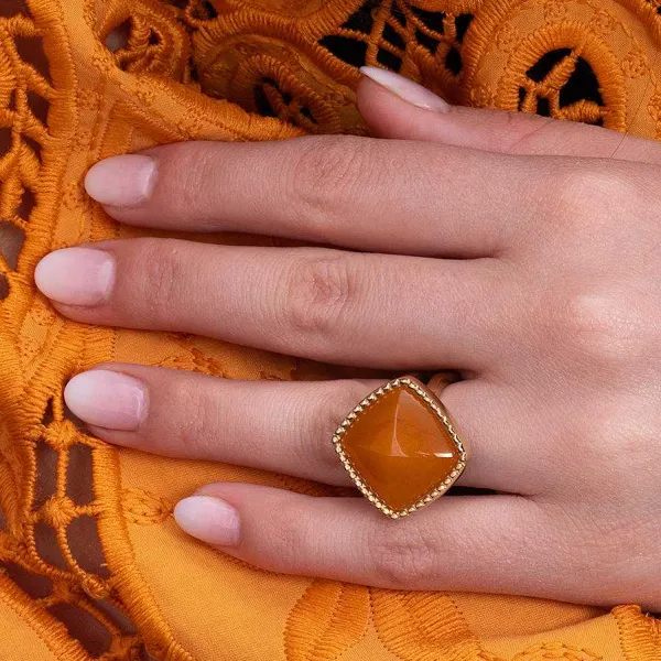 Steentjes>Melano Jewelery Melano Kosmic Bali Square Gem Steen