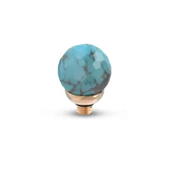 Steentjes>Melano Jewelery Melano Twisted Gemstone Facet Ball Steentje
