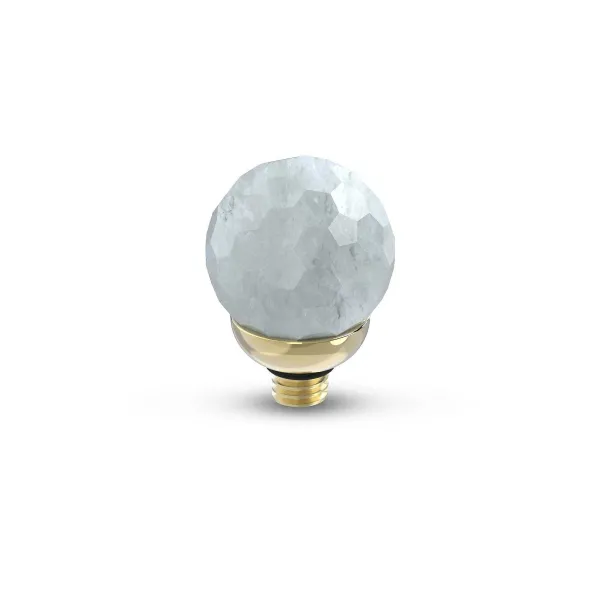 Steentjes>Melano Jewelery Melano Twisted Gemstone Facet Ball Steentje