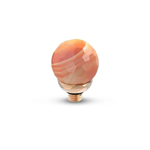 Steentjes>Melano Jewelery Melano Twisted Gemstone Facet Ball Steentje