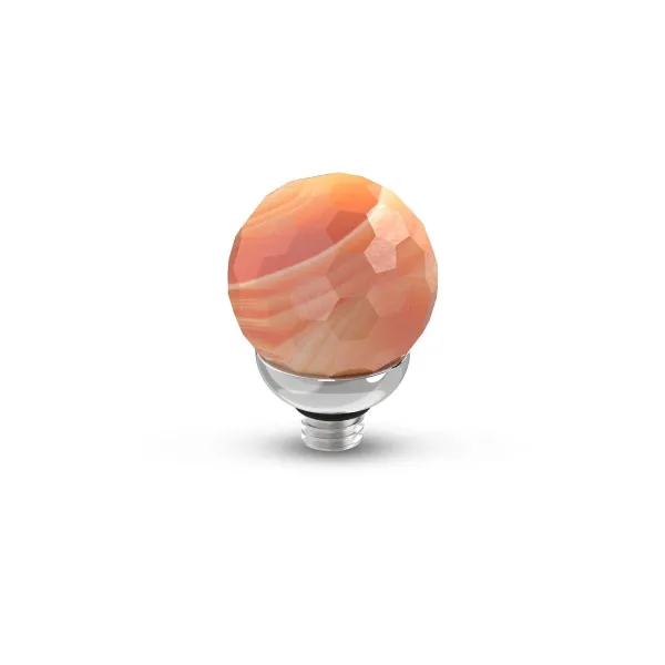 Steentjes>Melano Jewelery Melano Twisted Gemstone Facet Ball Steentje