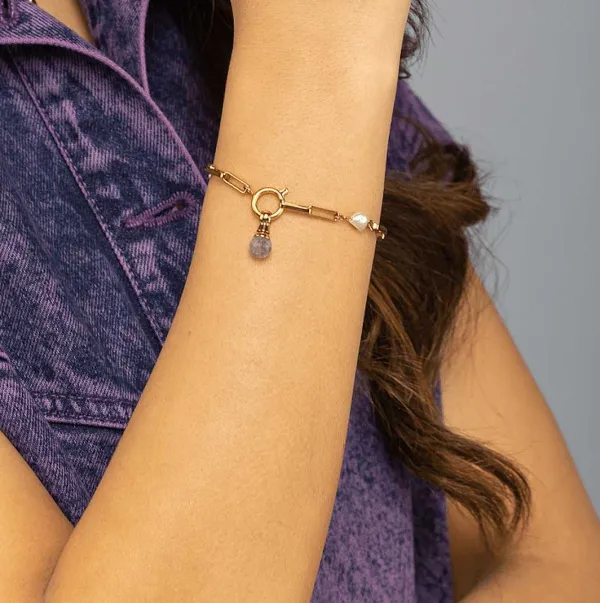 Steentjes>Melano Jewelery Melano Twisted Gemstone Facet Ball Steentje