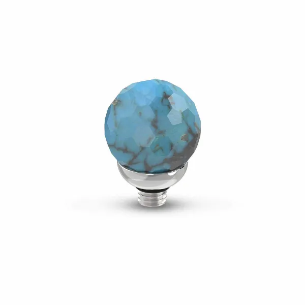Steentjes>Melano Jewelery Melano Twisted Gemstone Facet Ball Steentje