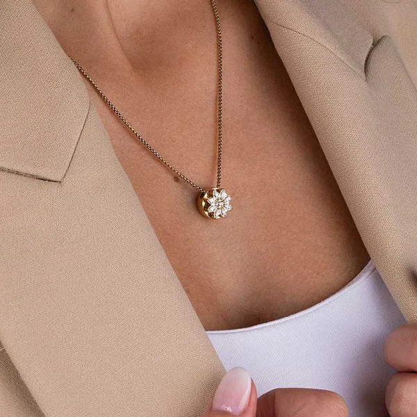 Steentjes>Melano Jewelery Melano Vivid Snowflake Cz Steentje